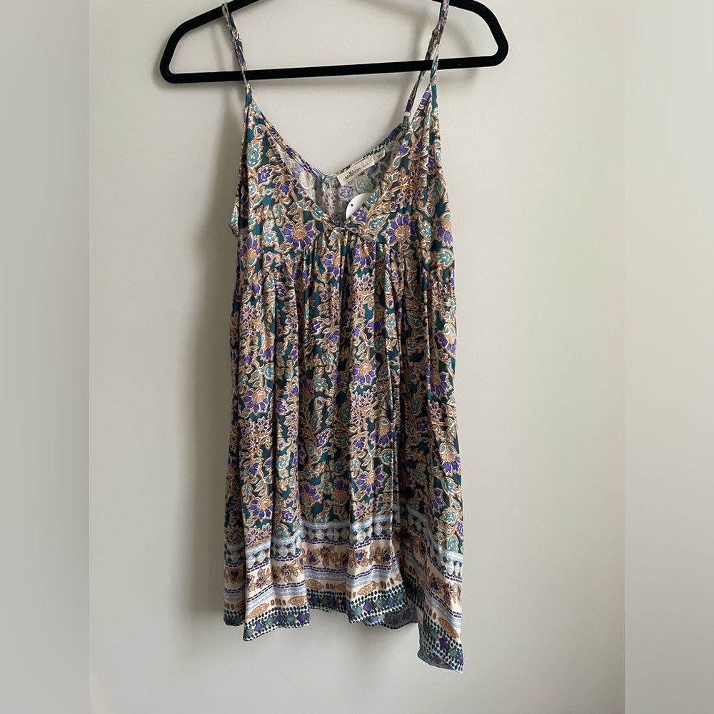 Flowy floral summer dress beach cover up small